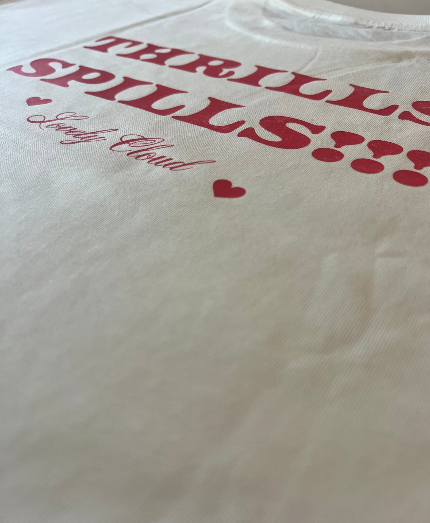 Cropped T-Shirt Speed Thrills Lovely Cloud