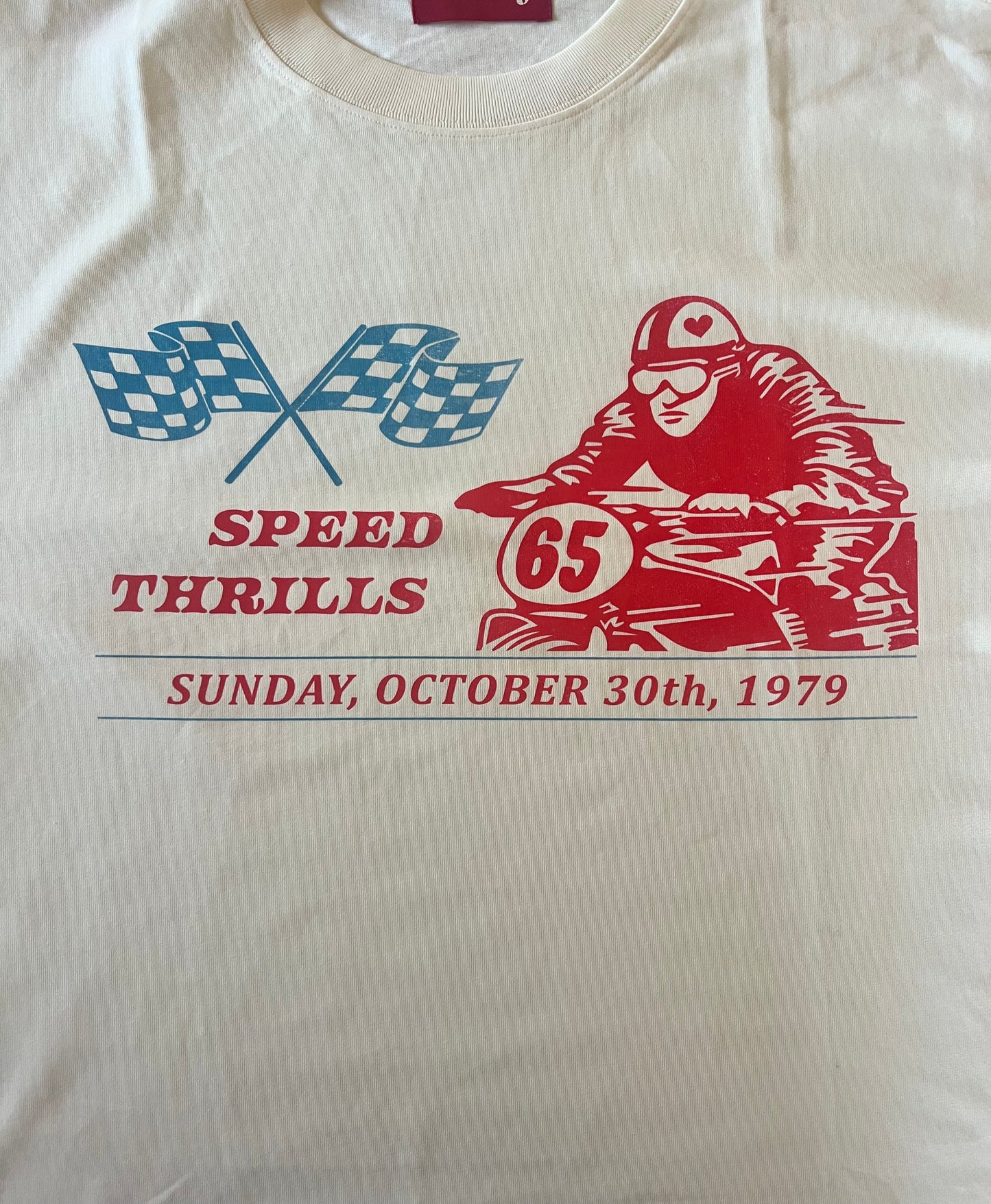 Cropped T-Shirt Speed Thrills Lovely Cloud